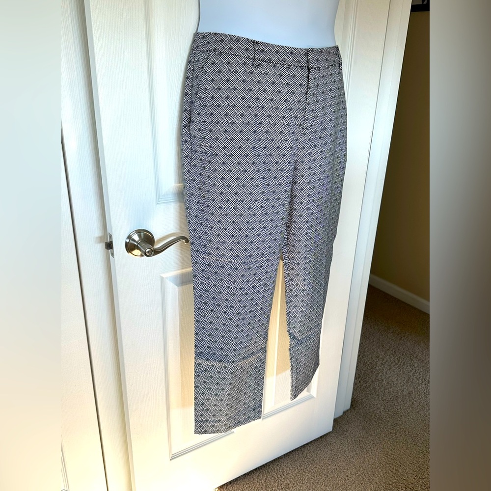 Old Navy Navy & White Cropped Ankle Pants